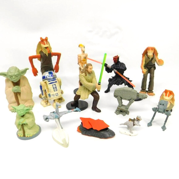 Star Wars Collectible 1990s Figurines Lot Of 14 R2D2 Yoda Applause & others - Picture 1 of 16